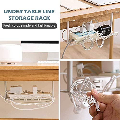 SODIAL Desk Cable Management 2 Pack Cable Management Tray Wire Cable Tray Organizer para Oficina y Hogar, Blanco