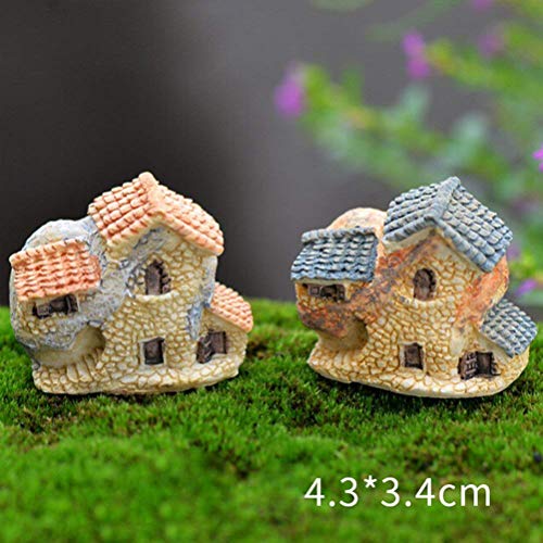 SODIAL Paquete De 4 Hada Miniatura Accesorios De Cabana Casa Jardin para Mini Jardin Patio Casa Decoracion Exterior