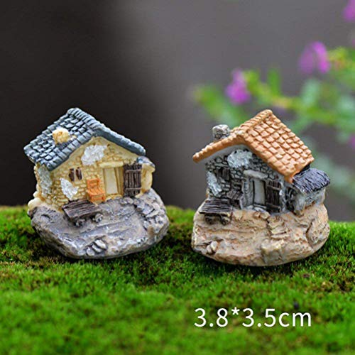 SODIAL Paquete De 4 Hada Miniatura Accesorios De Cabana Casa Jardin para Mini Jardin Patio Casa Decoracion Exterior