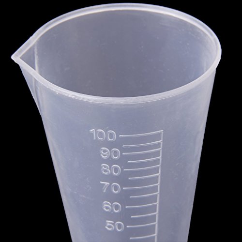 SODIAL(R) 100ml cocina laboratorio plastico medida beaker taza de medicion