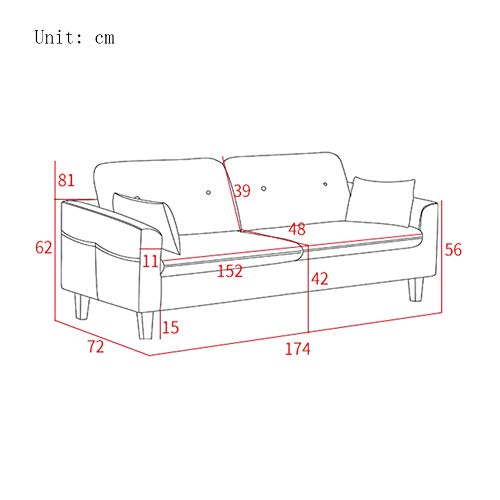 Sofá Nórdico Apartamento Pequeño Salón Tienda De Ropa De Dormitorio Cafetería Restaurante Sencillo Sofá De Cuero De Tres Plazas,5