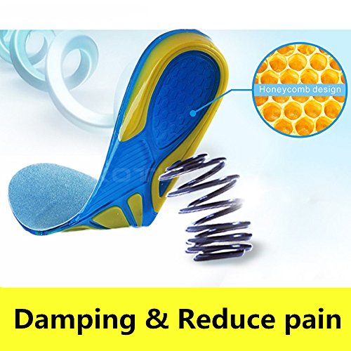 SOFIT Plantillas para Zapatos de Gel Amortiguadoras, Plantillas de Gel Masaje para Deportivas, Antibacterianas y Flexibles, de Silicona 43/45 EU