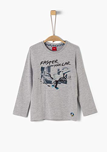 s.Oliver 63.911.31.8944 Camisa Manga Larga, Gris (Grey Melange 9400), 92/98 (Talla del Fabricante: 92/98/Reg) para Niños