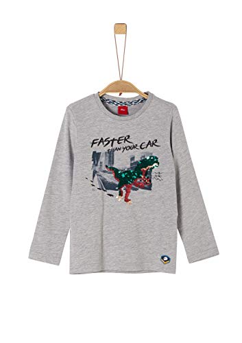 s.Oliver 63.911.31.8944 Camisa Manga Larga, Gris (Grey Melange 9400), 92/98 (Talla del Fabricante: 92/98/Reg) para Niños