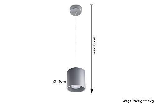 Sollux Lighting ORBIS 1 - Lámpara de techo (aluminio), color gris