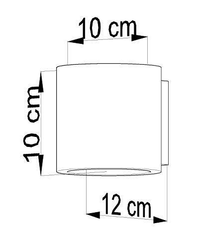 Sollux ORBIS BETON SL.0486 - Lámpara de pared (LED, G9), color gris