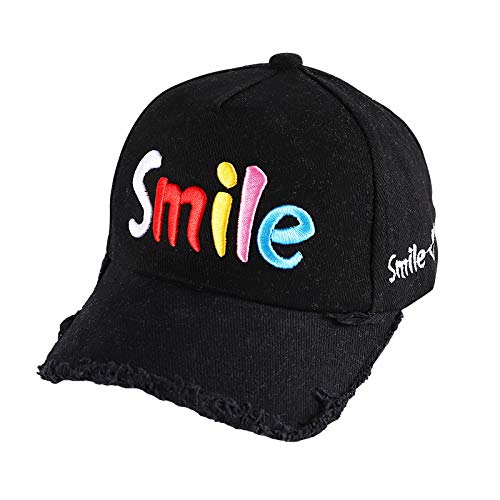 Sombreros para niños Primavera y Verano Nueva versión Coreana de Las Letras Bordadas Gorra de béisbol de Tendencia de Borde en Bruto Sombrero de bebé Protector Solar