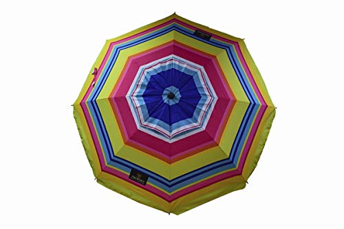 Sombrilla Crevicosta - Sombrilla con espiral, aluminio reforzado, diseño Multicolor, 200 cm de diámetro de parasol