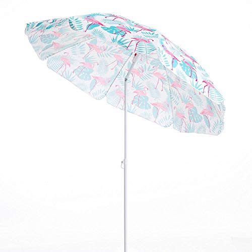 Sombrilla Playa Flamenco Rosa Acero de Ø 180 cm - LOLAhome