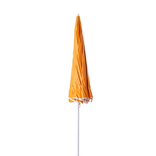 Sombrilla Playa Parasol Naranja Acero de Ø 180 cm - LOLAhome