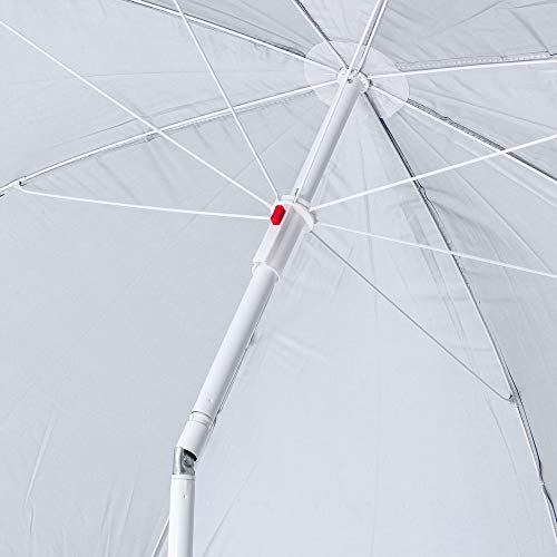 Sombrilla Playa Parasol Naranja Acero de Ø 180 cm - LOLAhome