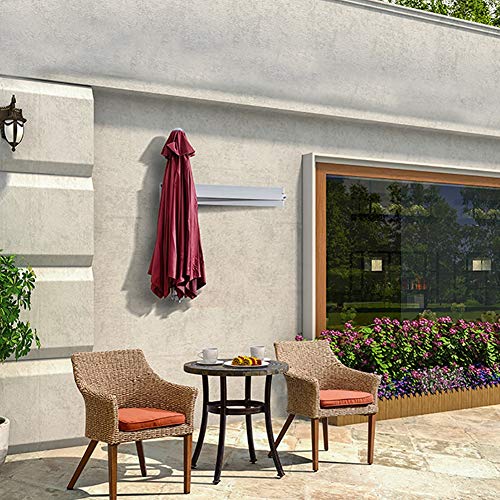 Sombrillas Parasol Jardin Aluminio para Patio, Rojo, Grande Jardín, Playa Y Piscina - Ø 7.2ft /2.2m (Color : Wine Red)