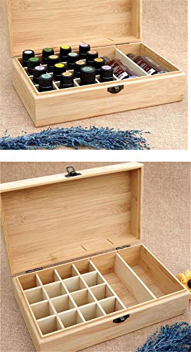 Songlela Caja Aceites Esenciales, Portátil Caja de Madera para Almacenamiento de Aceites Esenciales 36 Botellas, Viajes, Presentaciones, Esmalte de Uñas y Más