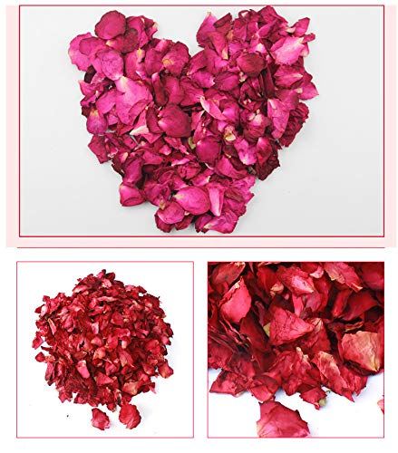 Sonline 1 Bolsa de Petalos Secos de Rosa Natural para Boda Confeti