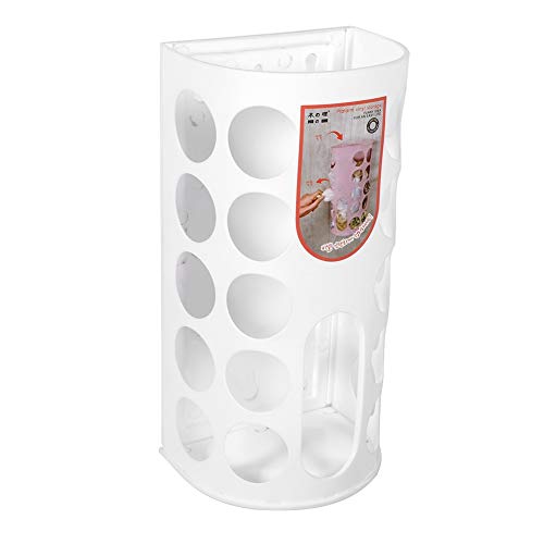 Soporte for almacenamiento de bolsas de supermercado Dispensador de bolsas de montaje en pared Contenedor de bolsas de plástico de gran capacidad-Organizador de agujeros grandes múltiples for almacena