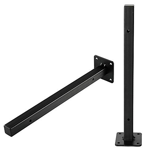 Soporte para Estanterías de Metal - 30cm Soporte de Pared Multiuso Decorativo Estilo Industrial Retro, Estanterías del Hierro del Estilo de la Vendimia de Almacenamiento Montaje en Pared Negro