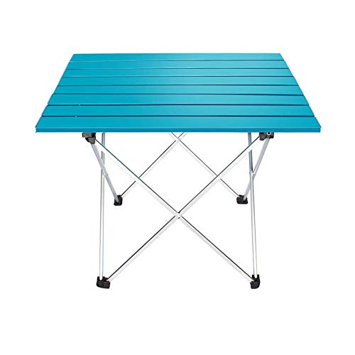 Soul hill De Aluminio Que acampa Plegable de Mesa, portátil Ligero Plegable Tabla de Peso for Picnic, Camp, Playa, Pesca, Barbacoa (Color : Silver, Size : S Unfolded: 15.6)