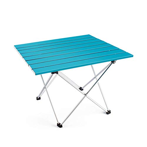 Soul hill De Aluminio Que acampa Plegable de Mesa, portátil Ligero Plegable Tabla de Peso for Picnic, Camp, Playa, Pesca, Barbacoa (Color : Silver, Size : S Unfolded: 15.6)