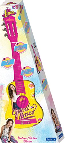 Soy Luna-Disney Guitarra Clásica De 6 Cuerdas, 78 cm Largo, Material de Madera (Lexibook K2000SL), Color Amarillo