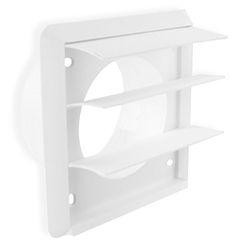 Spares2go Exterior Pared Smeg Kit de ventilación para secadora (color blanco, 10,2 cm/102 mm)