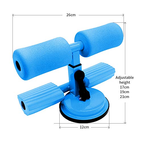 Speyang Sit Up Dispositivo Abdominal, Barra de Abdominales de Auto-succión Portátil, Dispositivo Sit-up Bar, Ajustable Sit Up Bar Dispositivo Abdominal (Blue)