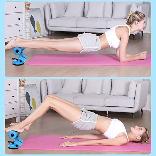 Speyang Sit Up Dispositivo Abdominal, Barra de Abdominales de Auto-succión Portátil, Dispositivo Sit-up Bar, Ajustable Sit Up Bar Dispositivo Abdominal (Blue)