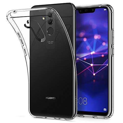 Spigen, Funda Compatible con Huawei Mate 20 Lite [Liquid Crystal] Absorción de Choque Resistente y diseño de Fibra de Carbono [Compatible con Carga Inalámbrica] - [Transparent]