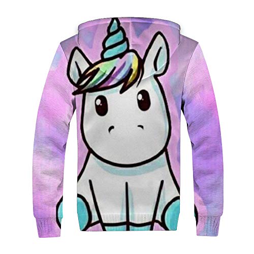 Sports Fashion Plus Sudadera con Cremallera de Terciopelo ¿Qué Tipo de Unicornio Eres?   Suéter Casual de Moda Cómodo y Relajado Color cálido y flexible39 S