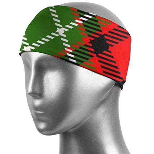 Sports Sweatband Textured Tartan Plaid Seamless Vector Pattern Mens Headband - Sports Sweatband para Correr, Ciclismo, Baloncesto