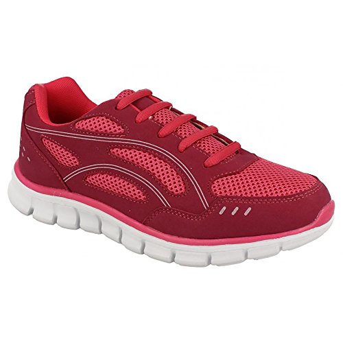 Spot On - Zapatillas Deportivas con Cordones para Mujer (36 EU) (Fucsia)