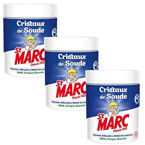 St Marc Cristales de soda – Limpiadores multiusos – 500 g – Lote de 3