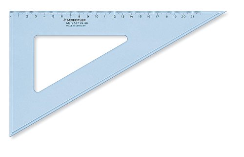 Staedtler 567 26-60 - Escuadra (22 cm, 60/30 grados), color azul translúcido