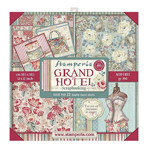 Stamperia - Papeles Scrapbooking Grand Hotel Maxi Pad 22/Pkg (30x30 cm)