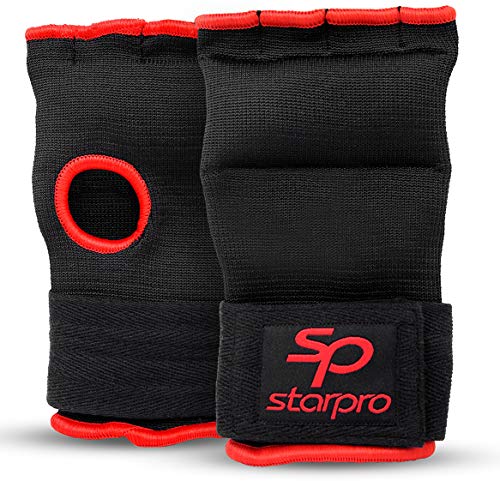 Starpro Guantes Interiors Boxeo Envolturas - Elástico Acolchado Cinta Vendas Bueno para MMA Artes Marciales Muay Thai Lucha Puñetazos Entrenamiento Gimnasio | Ejercicio Mano Muñeca Vendaje