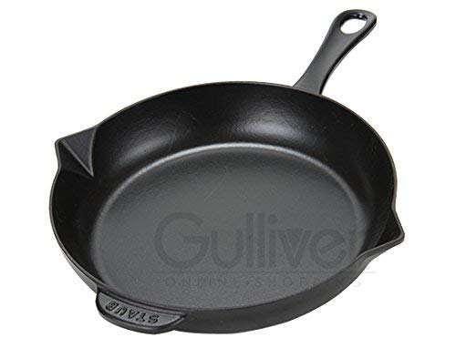 STAUB 40510-617-0 – Sartén de Hierro Fundido, con Mango, Negro, 26 cm