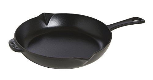 STAUB 40510-617-0 – Sartén de Hierro Fundido, con Mango, Negro, 26 cm