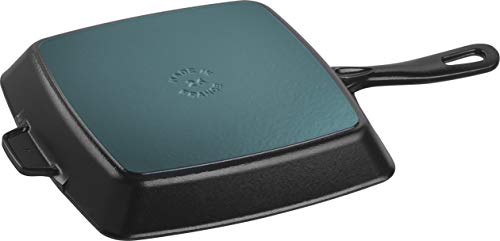 Staub Amerikanische Grillpfanne Sartén de inducción (Hierro Fundido, 26 cm), Color Negro