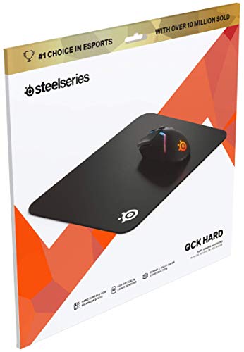 SteelSeries QcK Hard - Alfombrilla de ratón para Juegos - Textura de Superficie Mejorada - Tamaño M