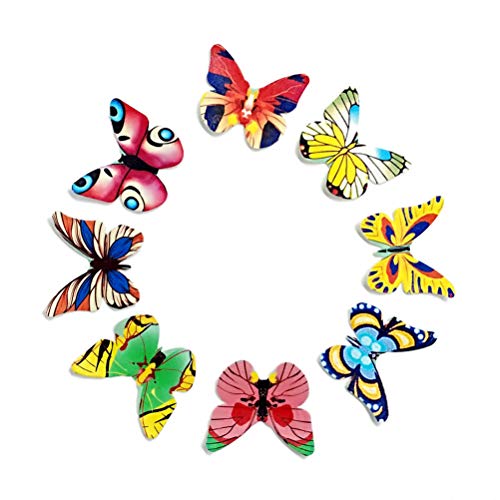 STOBOK - Toppers con forma de mariposa, comestibles, para decoración de tartas, 120 unidades