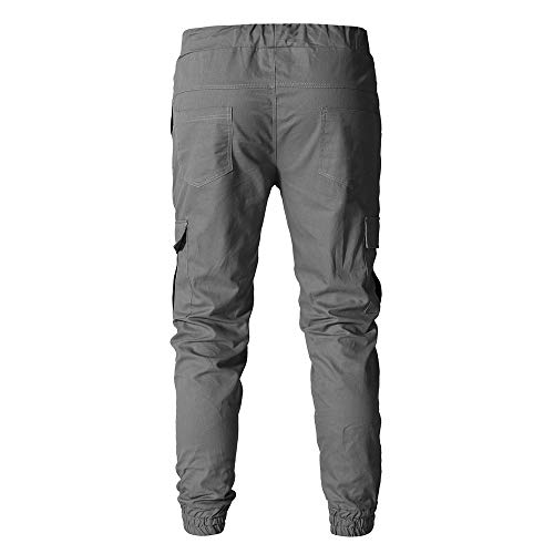 STRIR Pantalones de Hombre Casuales Deporte Joggers Pants Algodón Slim Fit Jeans Cargo Trouser