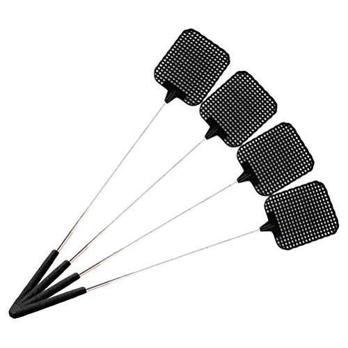 StyleBest 4 Unids Plástico Telescópico Extensible Fly Swatter Varilla Telescópica de Acero Inoxidable Aleta Mosquito Bug Swatter