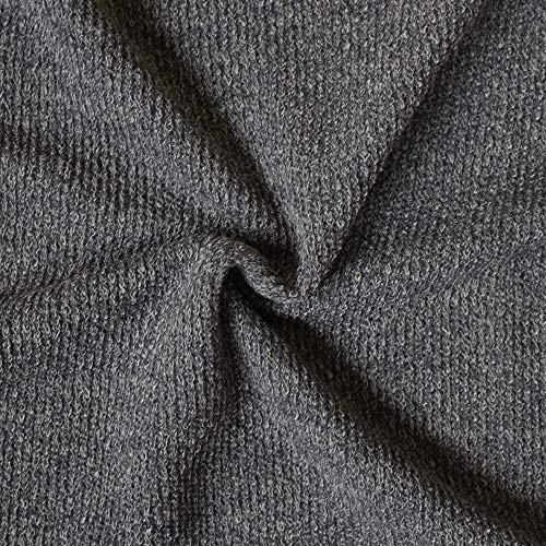 Suéter Sueltas Mujer Invierno Tops Manga Larga Escote V Pulóver Cómodo Suave Suéter Cálido Casual Moda Sweater Elegante Ropa Adolescente Fiesta(Gris Oscuro,L)