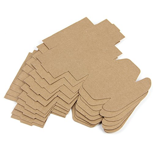 SUNBEAUTY Cajas Kraft marrón de la regalos, Cajas de Papel Kraft Marrón Cartón, Caja de Cartón Pequeño, 5.5 * 5.5 * 2.5cm (50 piezas)