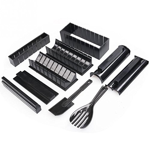 SUNERLORY - Kit de creación de sushi para hacer sushi, kit completo de 5 moldes utensilios