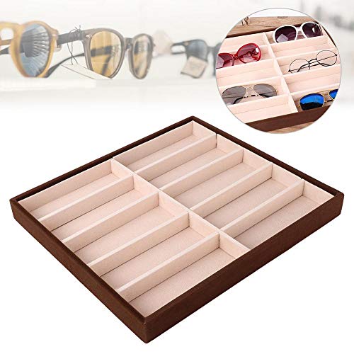 Sunglass Box 10 Grids Modern Glasses Organizer Eyeglass Display Storage Cases Gafas de sol Case Organizer Multiple Eyeglasses Display Case para Mujeres Hombres