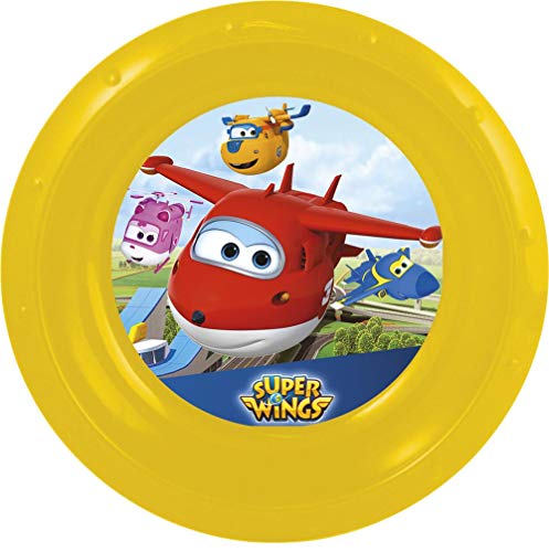 Super wings 24611 Plato Hondo PP 20,5 cm, plástico, amarillo/rojo