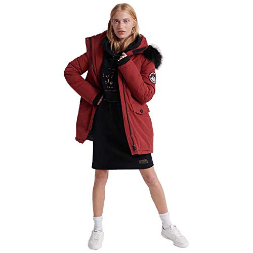 Superdry Parka Ashley Everest Granate Mujer Medium Rojo