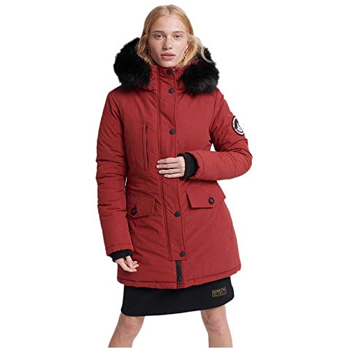 Superdry Parka Ashley Everest Granate Mujer Medium Rojo