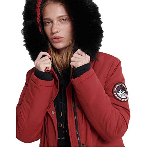 Superdry Parka Ashley Everest Granate Mujer Medium Rojo