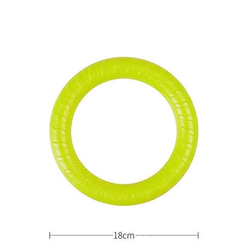 SUXIAO EVA Dientes Indestructible mordedura Goma Perrito Entrenamiento Bola Anillo Extractor Masticar Juguetes con Cuerda Perro Mascota, Verde Tirador, 18 cm